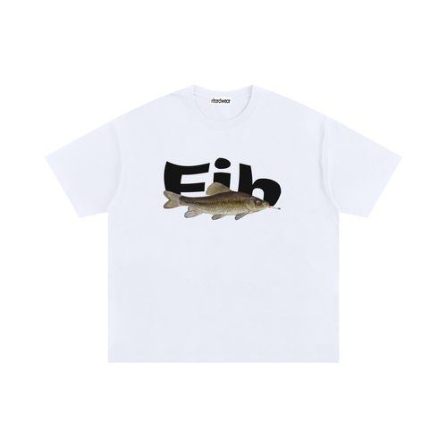 Wavy Fih with a cig Oversized Tee