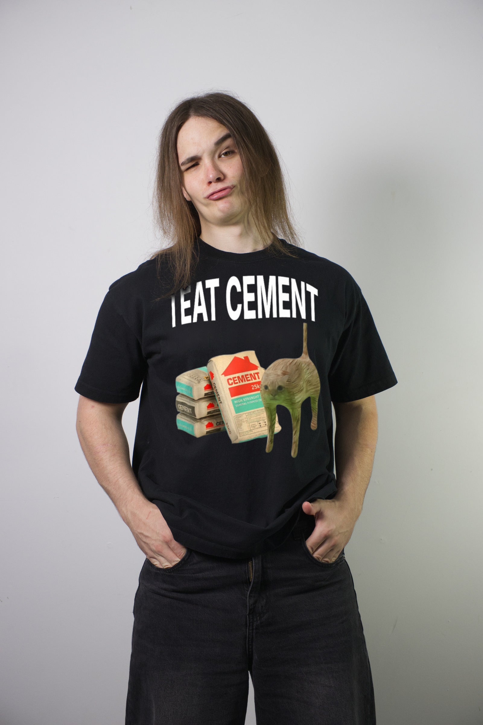 I Eat Cement Tee - black