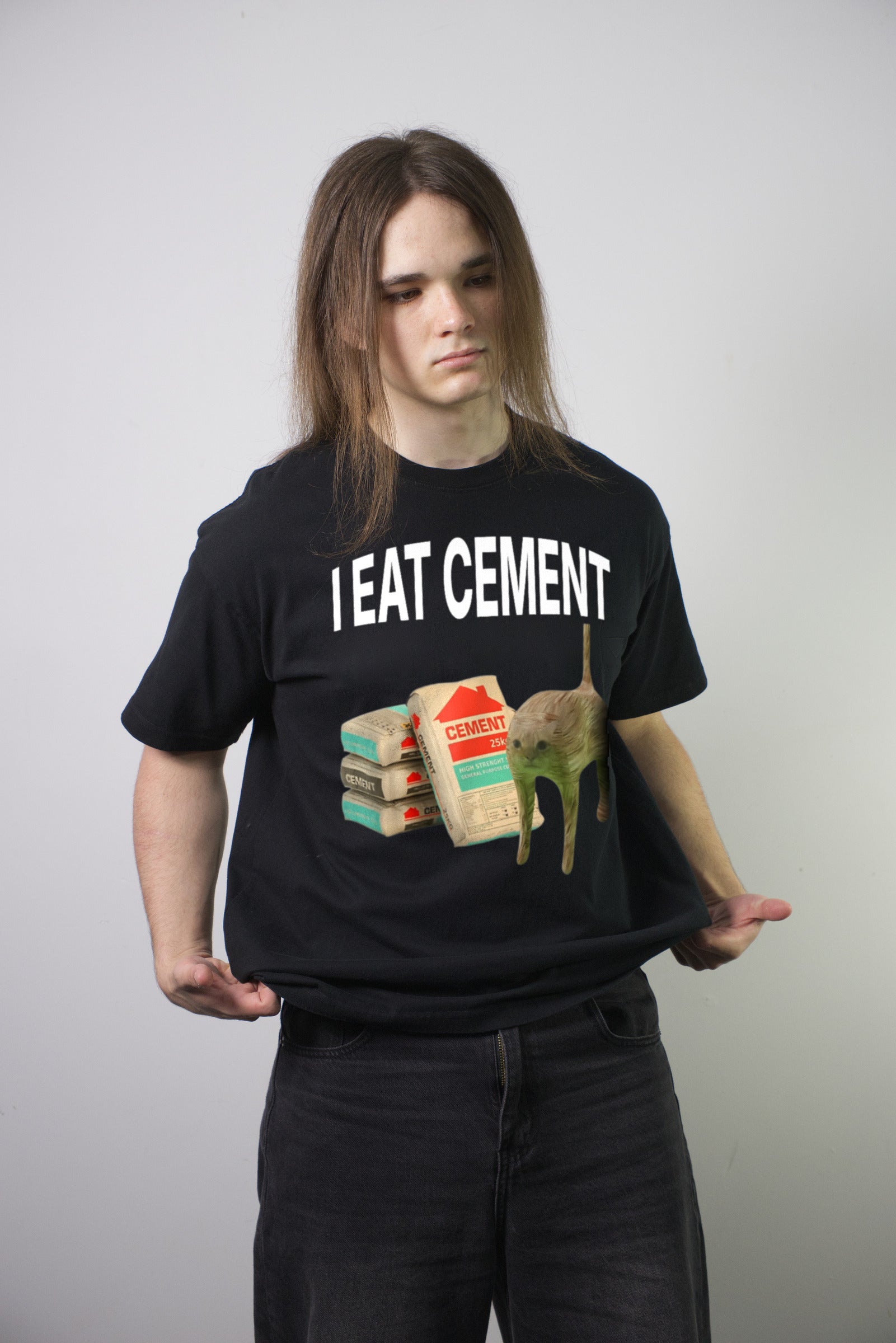 I Eat Cement Tee - hem detail