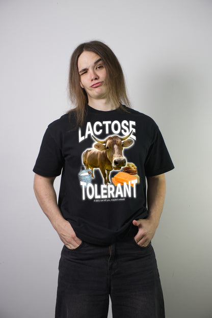 Lactose Tolerant Tee - black