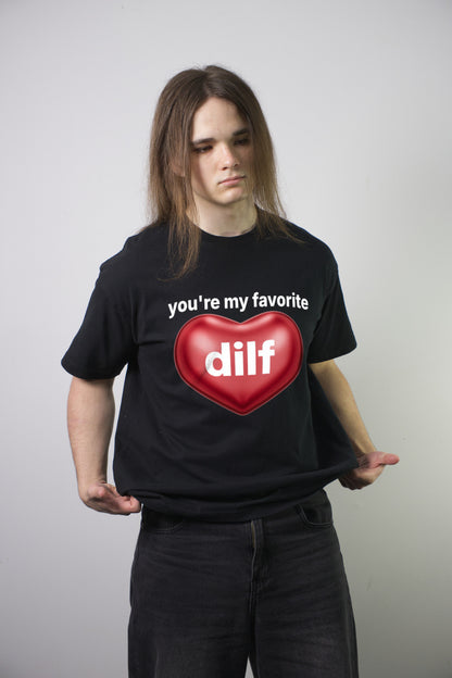 You're My Favorite DILF Tee - hem detail