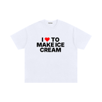 I heart to make ice cream Oversized Tee